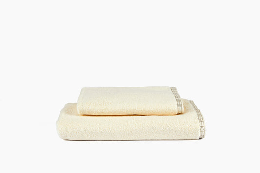 Commune for Hamburg House Ivory Sitio Bath and Hand Towels