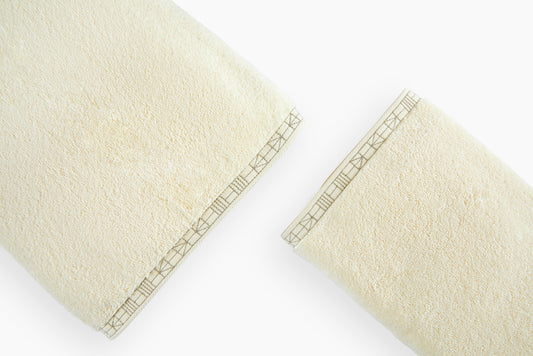 Commune for Hamburg House Ivory Sitio Bath and Hand Towels