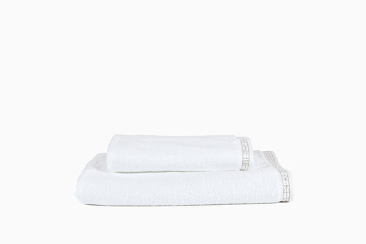 Commune for Hamburg House White Sitio Bath and Hand Towels