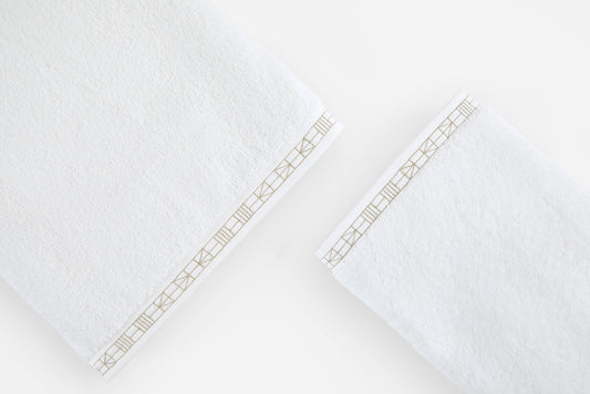 Commune for Hamburg House White Sitio Bath and Hand Towels
