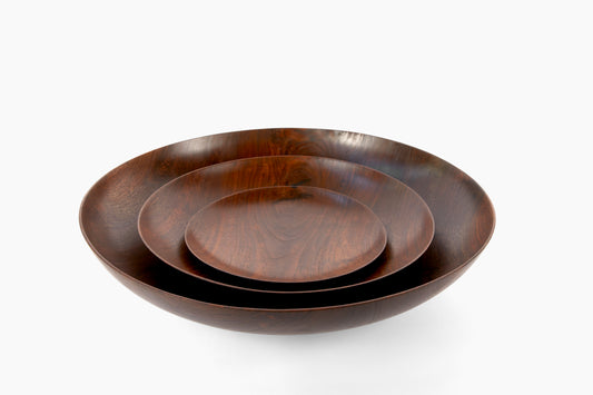 Niles Wertz Walnut Nested Set of 3 Bowls