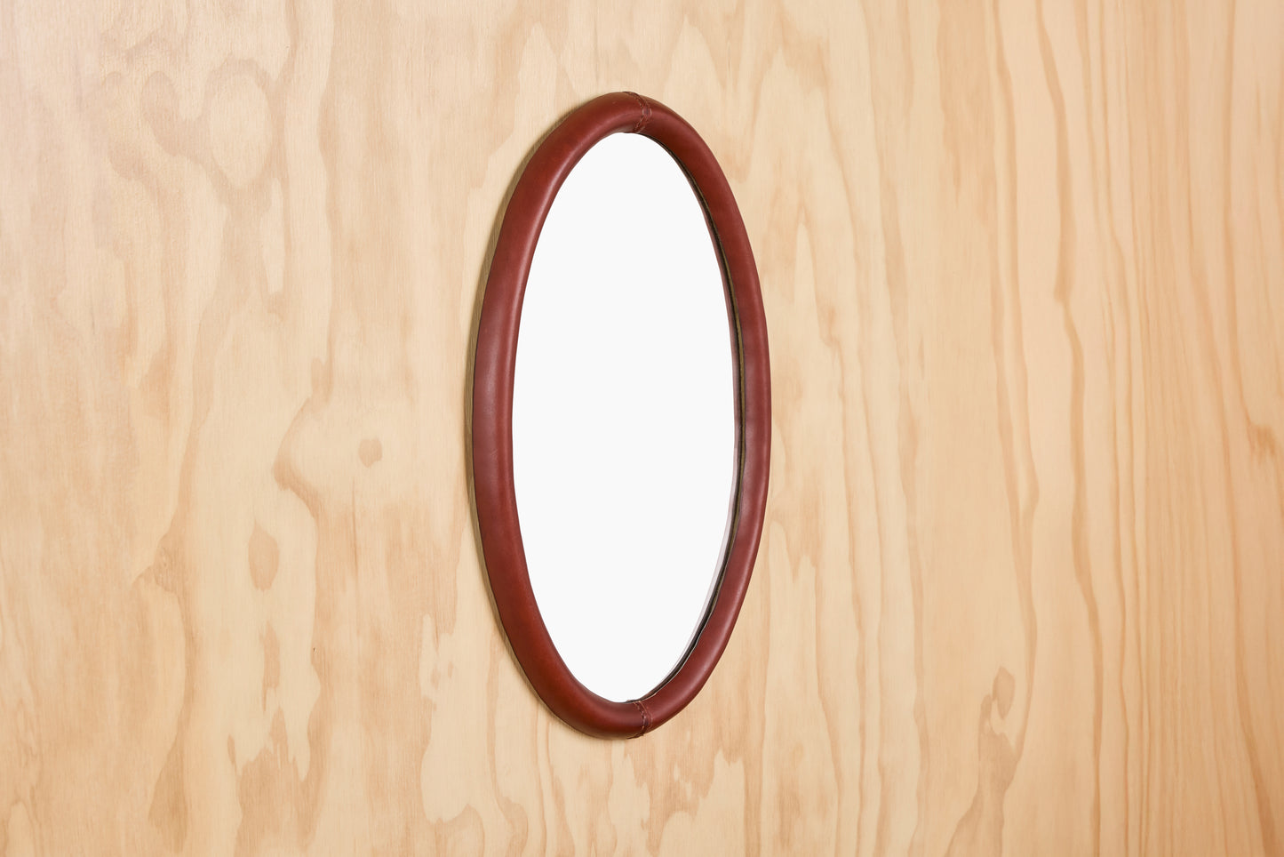 Andrew McAteer for Commune Oval Leather Mirror