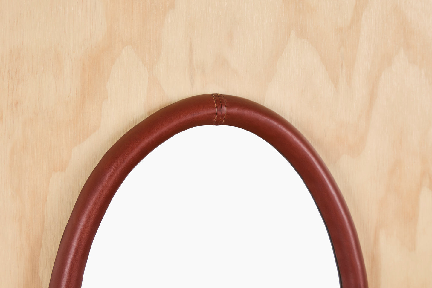 Andrew McAteer for Commune Oval Leather Mirror