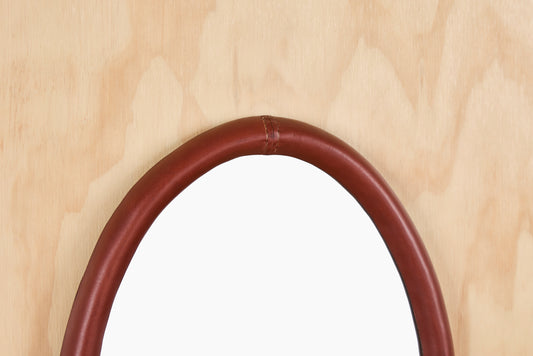 Andrew McAteer for Commune Oval Leather Mirror