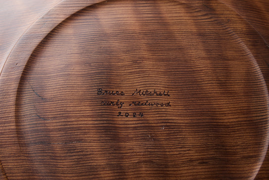 Bruce Mitchell Curly Redwood Platter