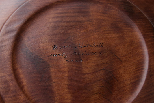 Bruce Mitchell Curly Redwood Platter