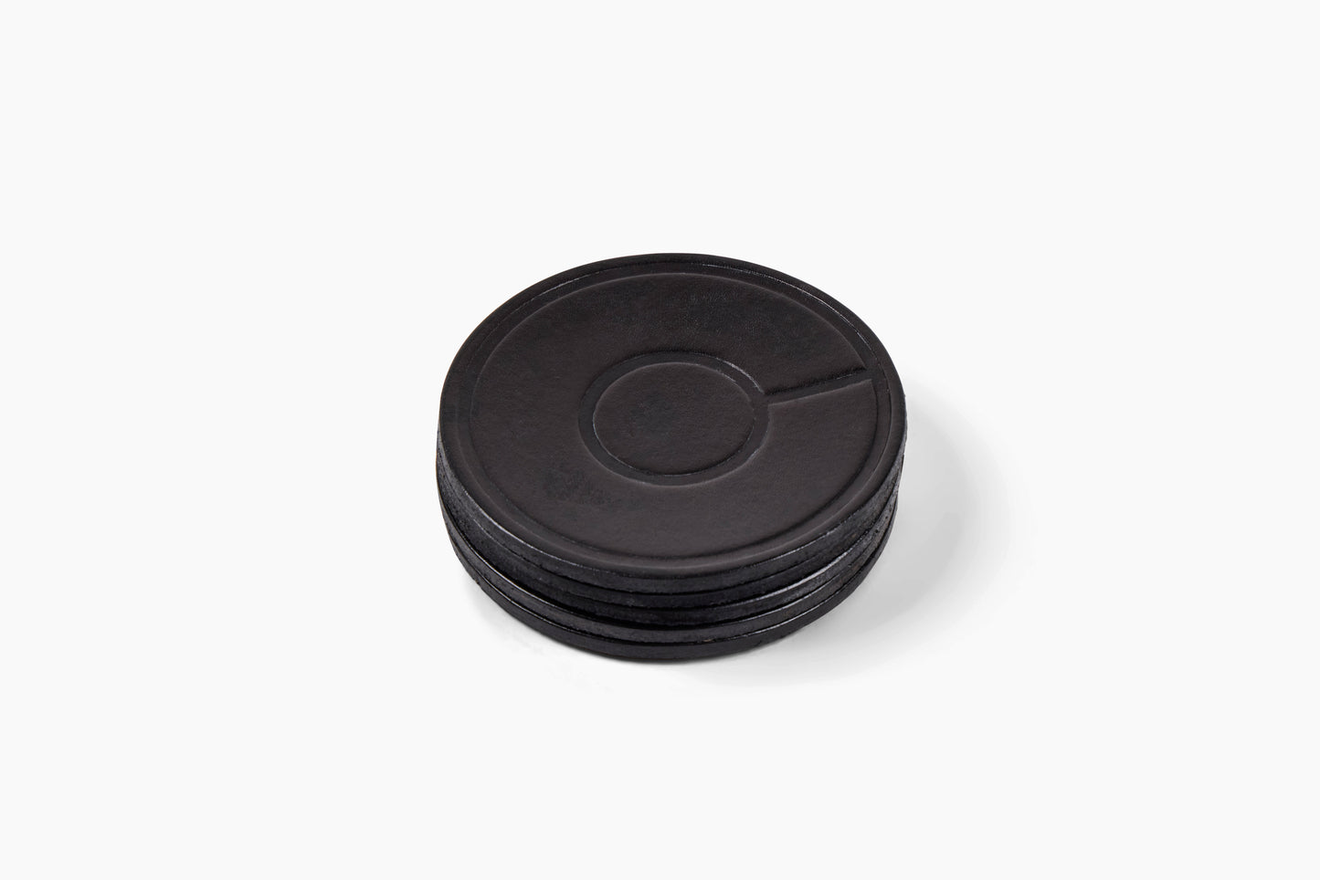 E.R. Butler & Co. for Commune Black Leather Coasters