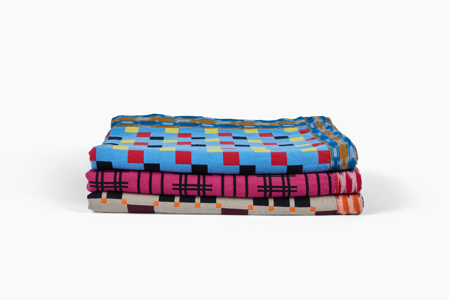 Gregory Parkinson Watermelon Citrus Check Assamese Blanket