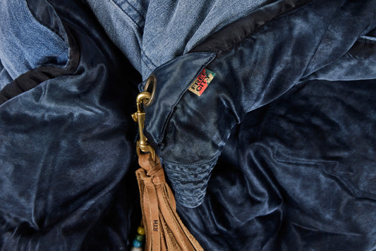 FREECITY for Commune Indigo Satin Pocket Throw