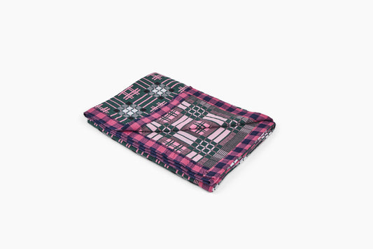 Gregory Parkinson Assamese Blanket Coral Berry Check