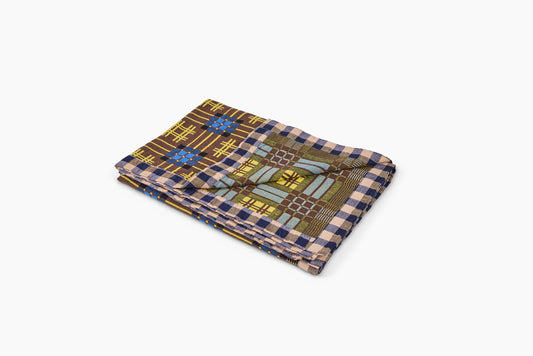 Gregory Parkinson Assamese Blanket Aqua Turmeric Moss