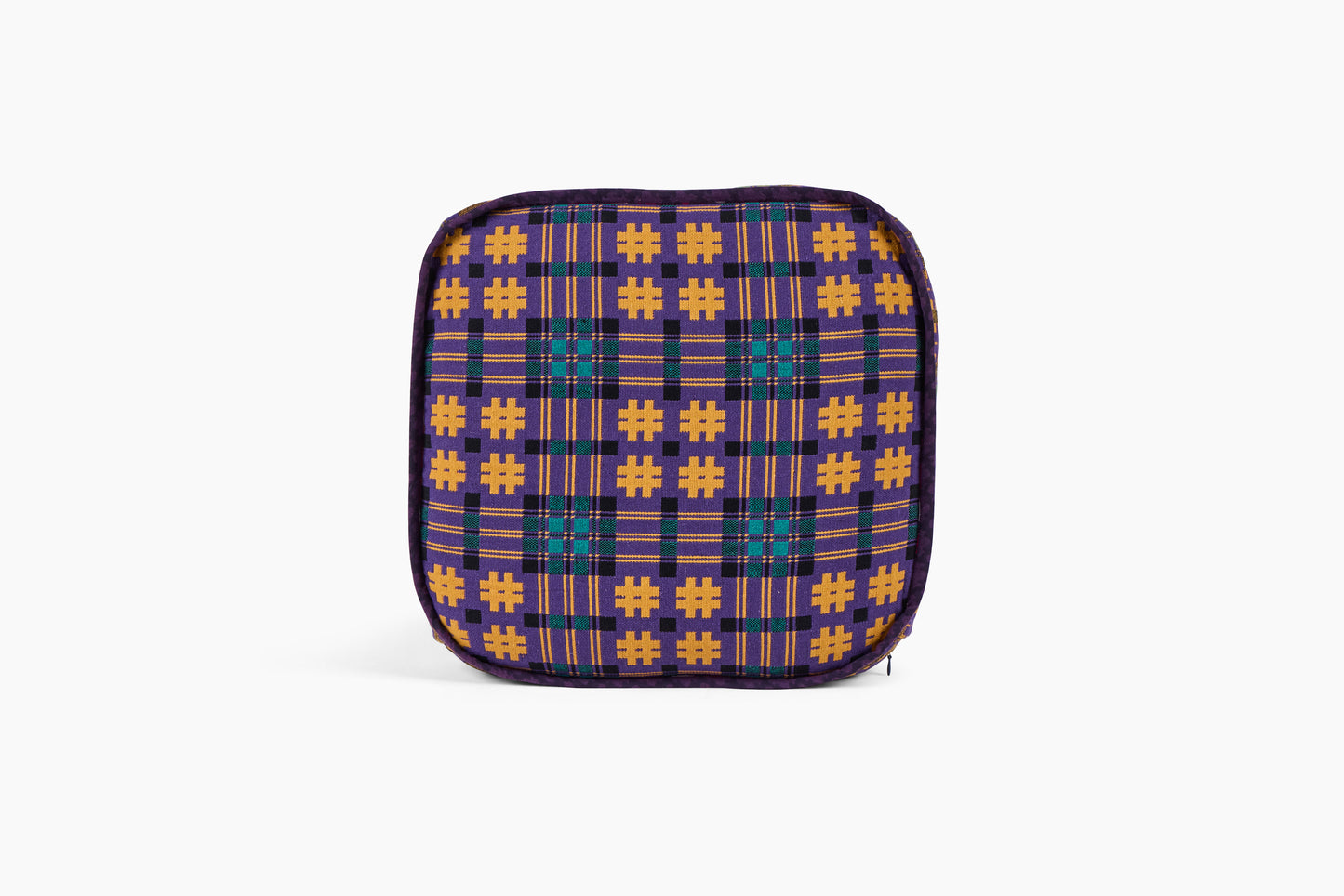 Gregory Parkinson Assamese Blanket Pillow Faded Marigold Grape