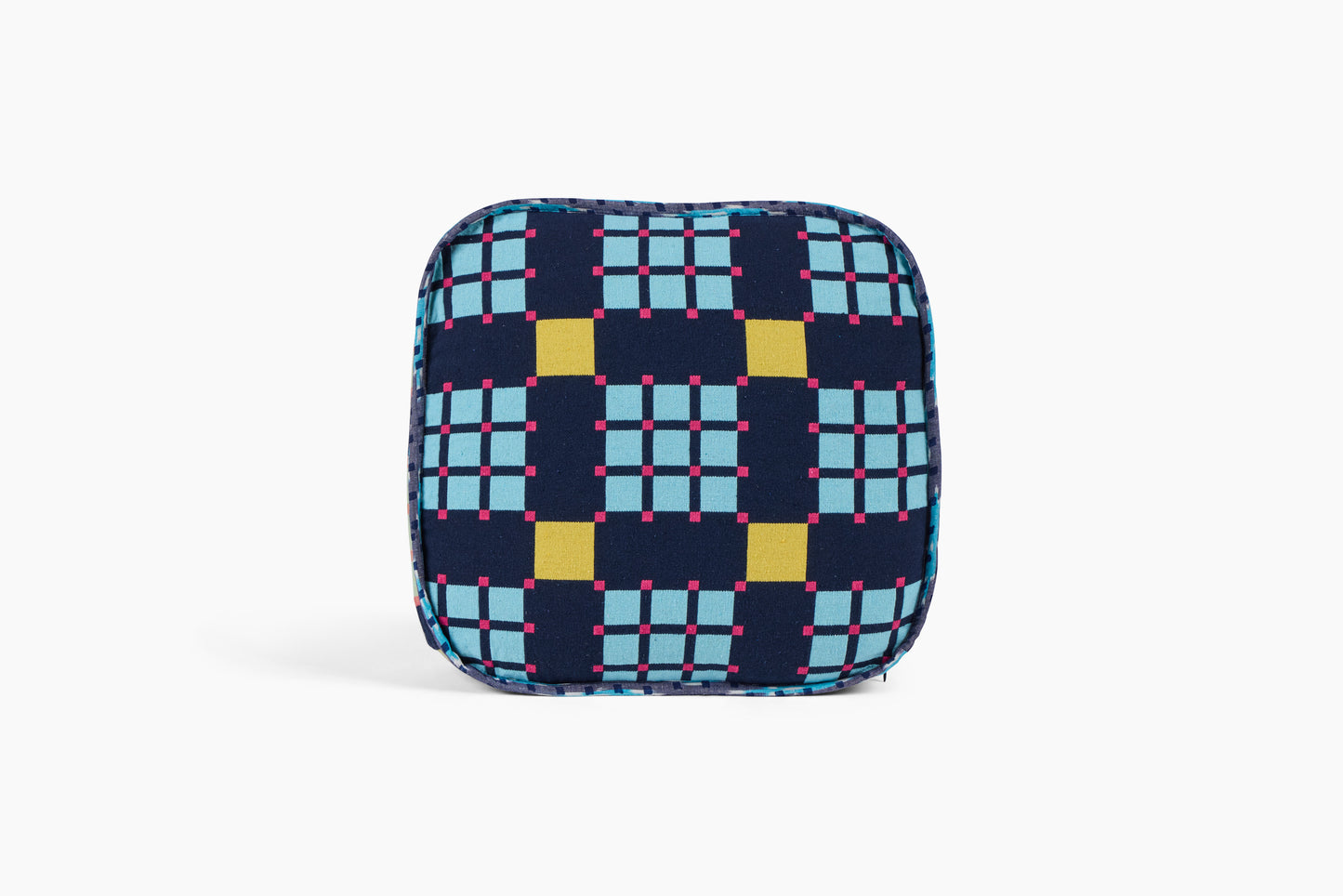 Gregory Parkinson Assamese Blanket Pillow Aqua Ink Ric Rac