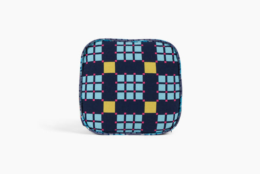 Gregory Parkinson Assamese Blanket Pillow Aqua Ink Ric Rac