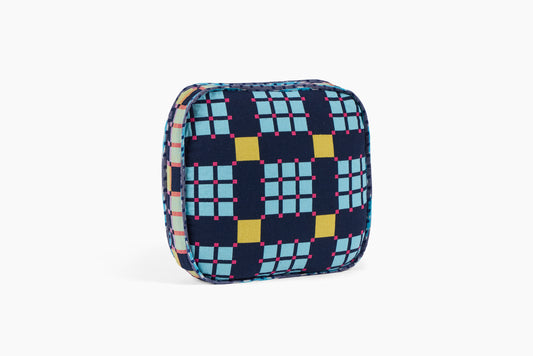Gregory Parkinson Assamese Blanket Pillow Aqua Ink Ric Rac