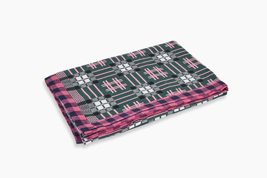 Gregory Parkinson Assamese Blanket Coral Berry Check