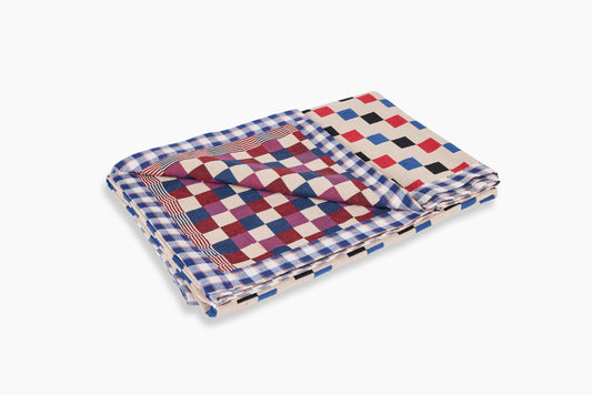 Gregory Parkinson Assamese Blanket Red Step Accent