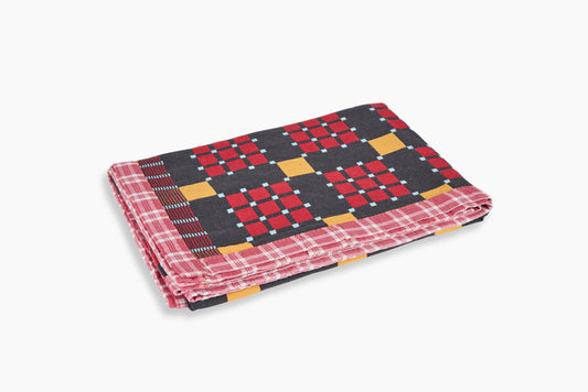 Gregory Parkinson Assamese Blanket Charcoal Marmalade Check