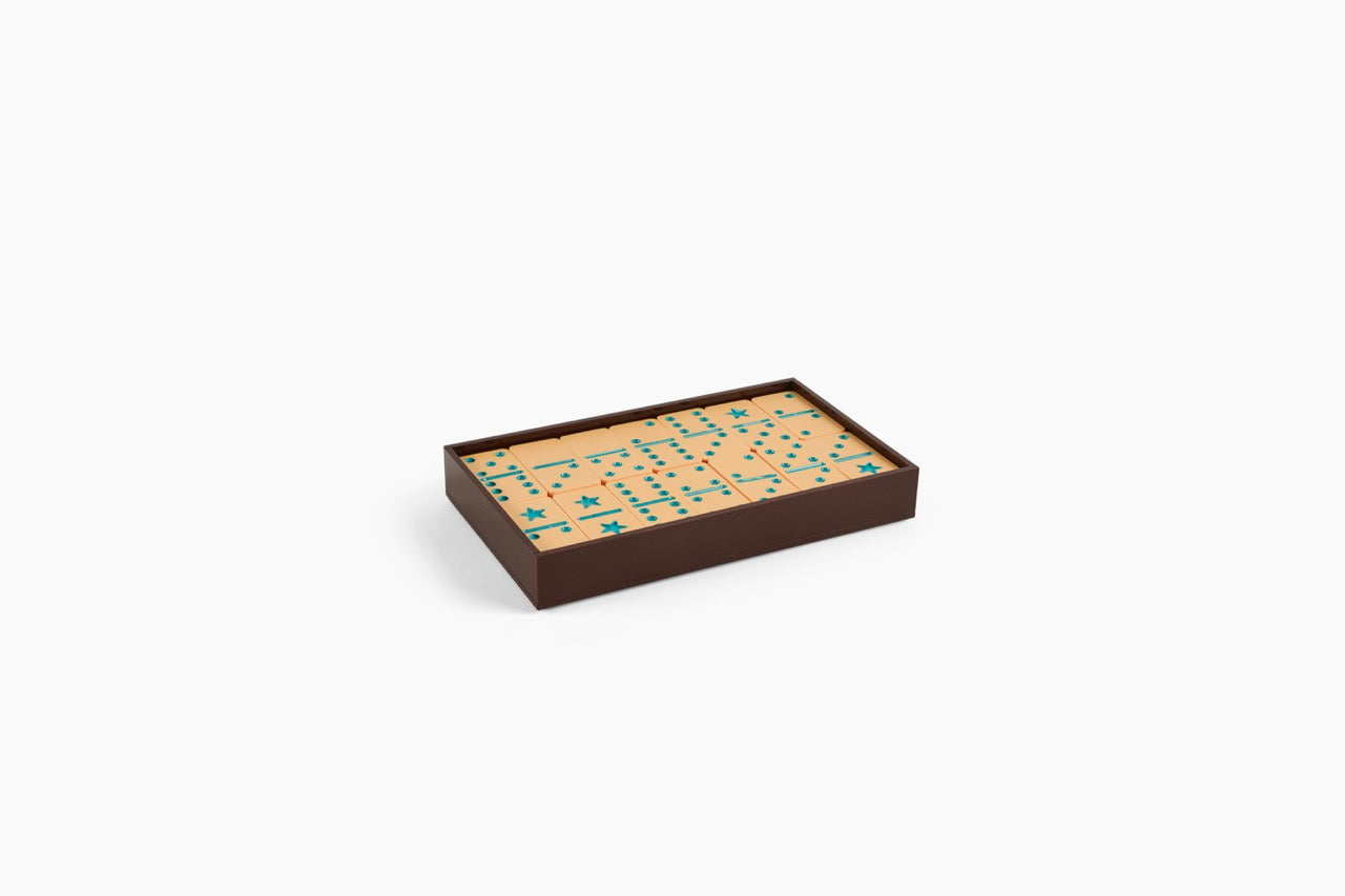 Gelber & Sons Domino Set Brown