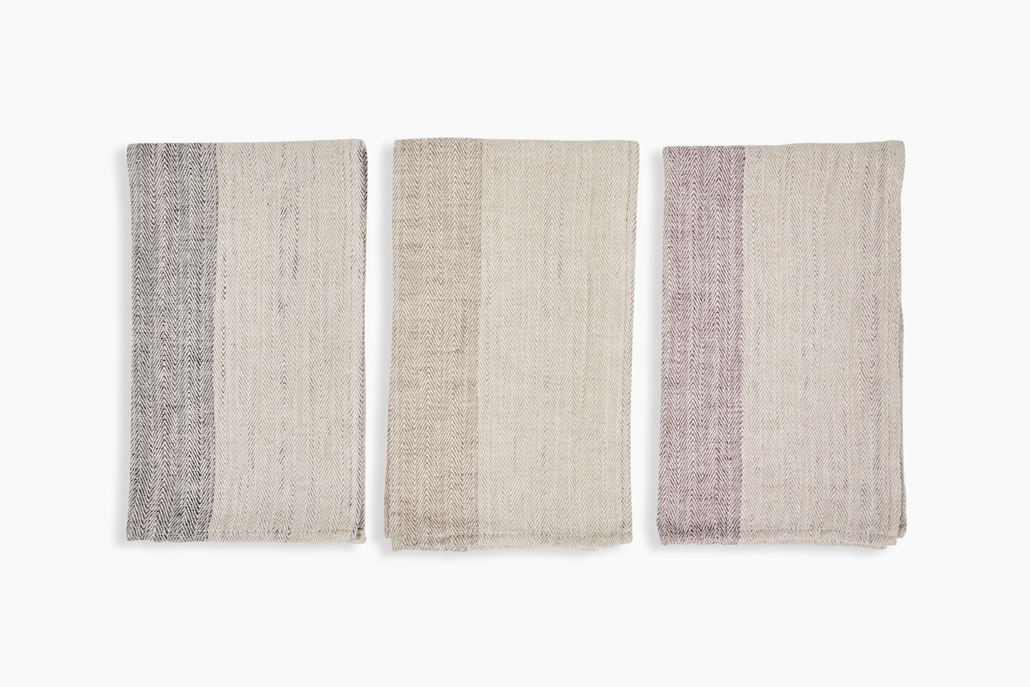 Commune Guest Towel Anthrazit Stripe