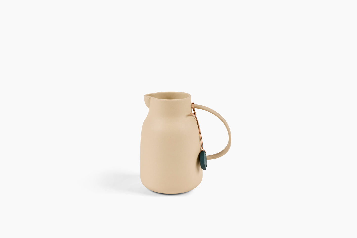 H for Hannah Ceramic Pitcher Bone