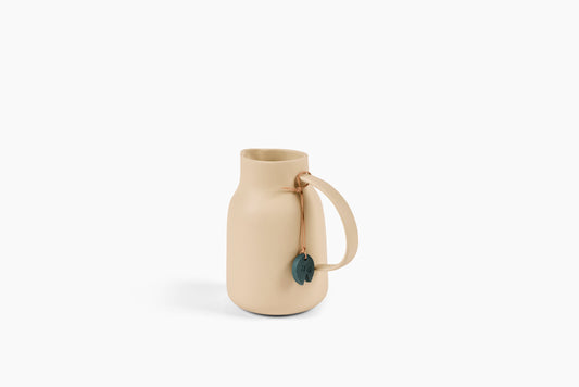 H for Hannah Ceramic Pitcher Bone
