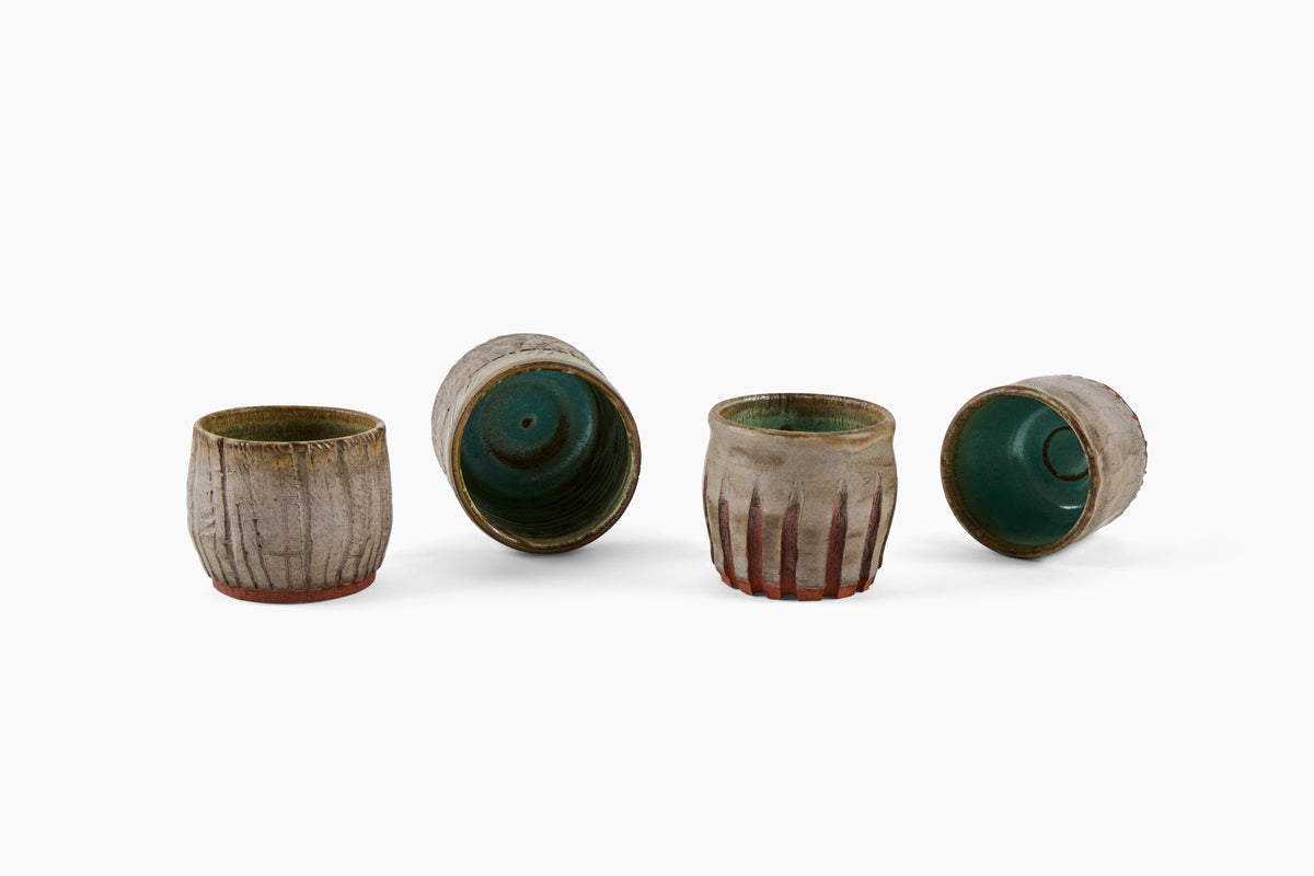 Kevin Willis for Commune Tequila Cups Grey Green
