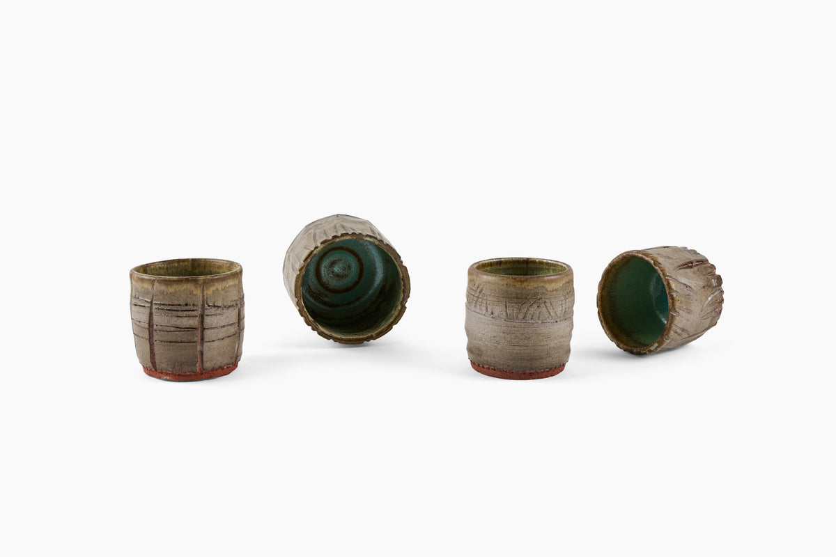 Kevin Willis for Commune Tequila Cups Grey Green