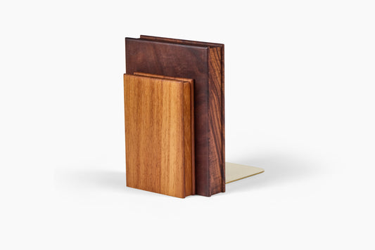 Luck Carpentry Stacked Walnut + Afrormosia Bookend