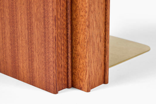 Luck Carpentry Stacked Mahogany + Sapele Bookend