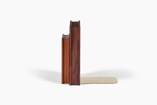 Luck Carpentry Stacked Walnut + Sapele Bookend