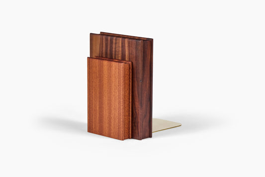Luck Carpentry Stacked Walnut + Sapele Bookend