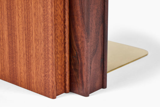 Luck Carpentry Stacked Walnut + Sapele Bookend