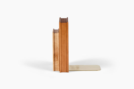 Luck Carpentry Stacked Cherry + Maple Bookend