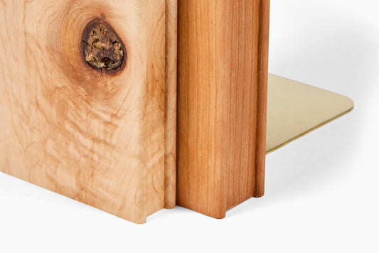 Luck Carpentry Stacked Cherry + Maple Bookend