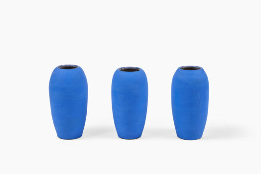 Matt Merkel Hess for Commune Ceramic Vase Matte Blue