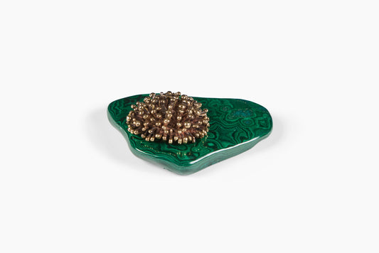 Lisa Eisner for Commune Sea Urchin Incense Holder with Malachite