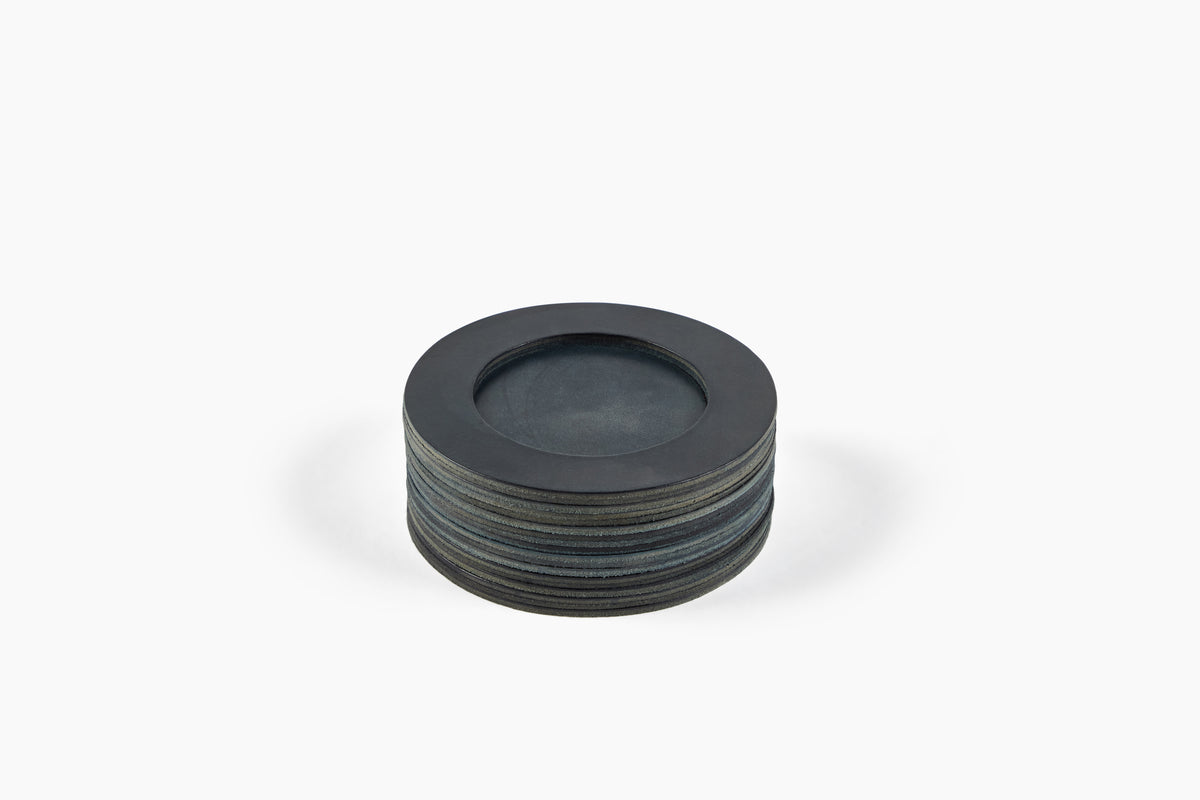 Peter Speliopoulos Leather Coasters Noir