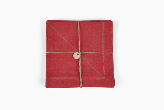 Peter Speliopoulos Red Linen Napkins