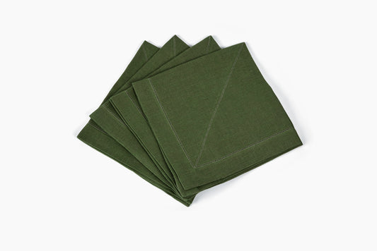 Peter Speliopoulos Forest Green Linen Napkins