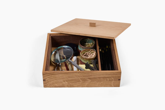 Summer Studio Large White Oak Box