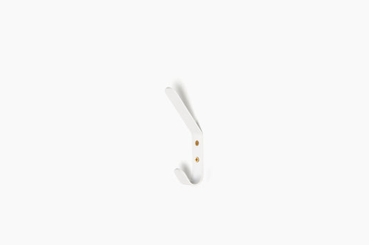 Commune Tab Hardware White Double Hook