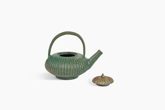 Zoe Dering for Commune Teapot Green Fluted