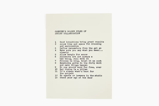 Commune's Golden Rules of Artist Collaboration