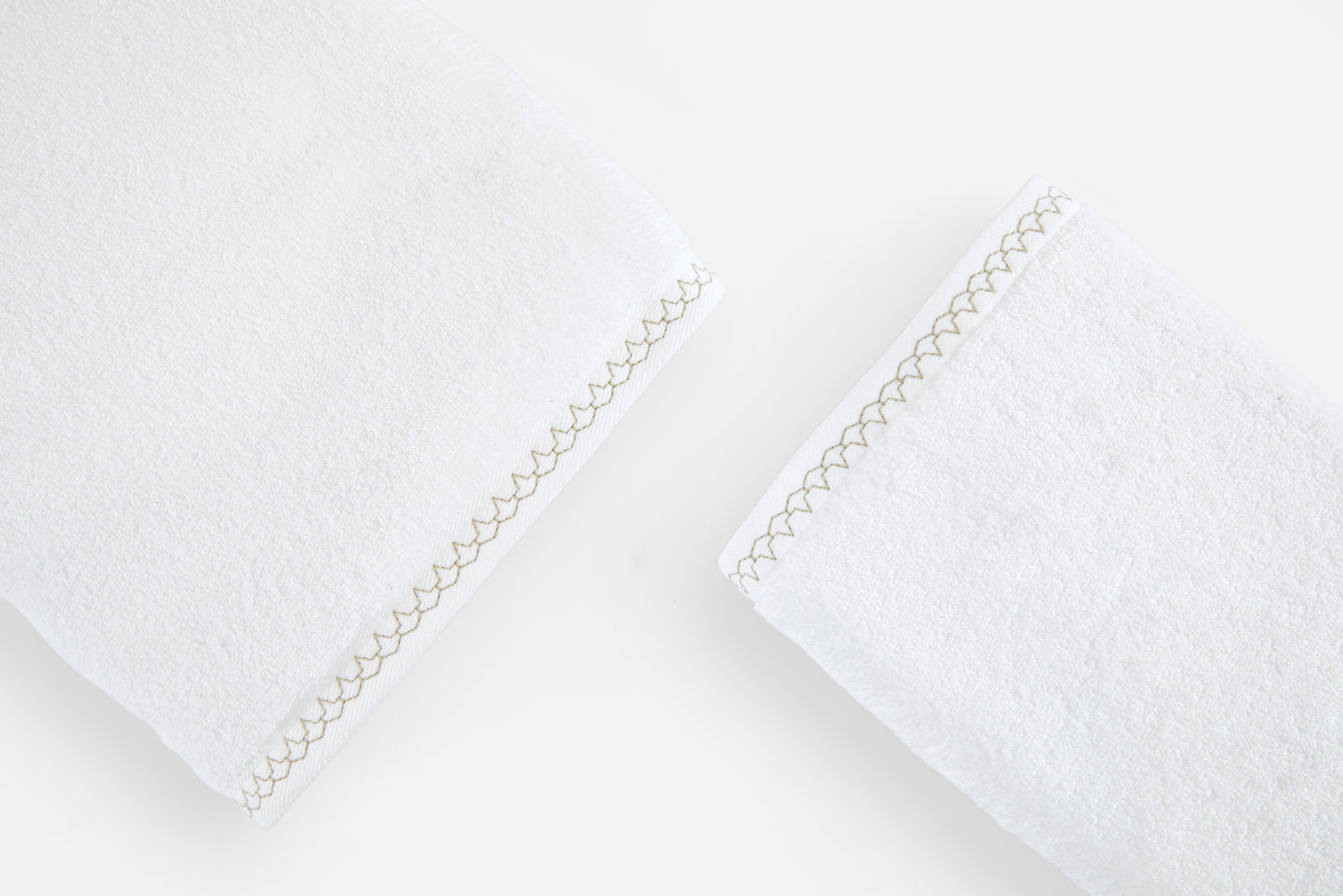 Commune for Hamburg House White Hex Bath and Hand Towels
