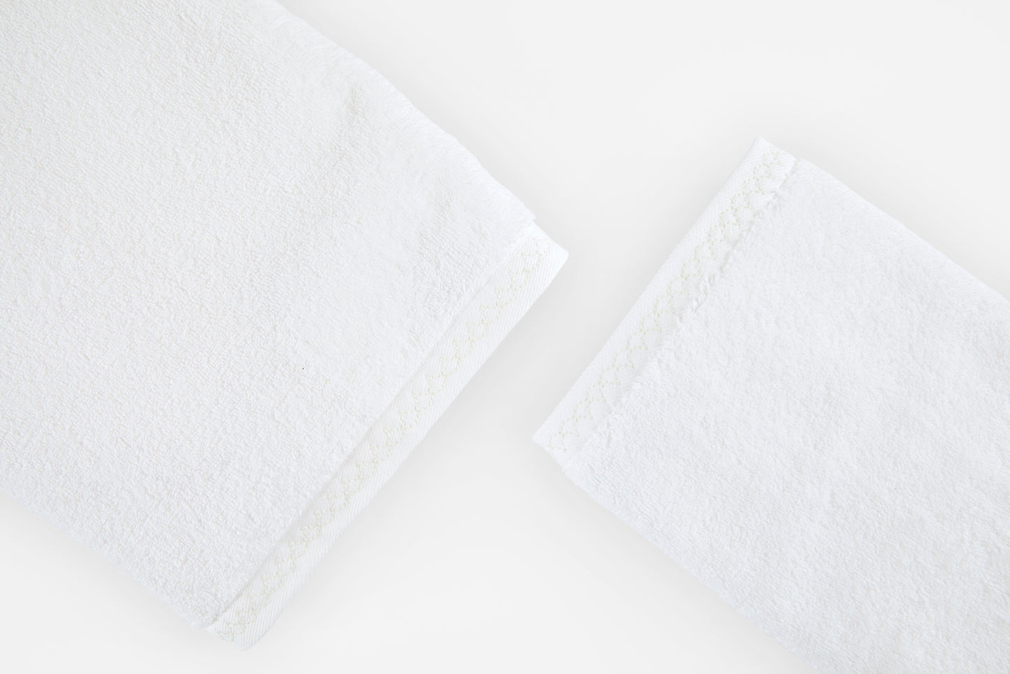 Commune for Hamburg House White Hex Bath and Hand Towels